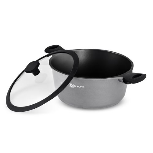 Faitout Fonte D'aluminium 24 Cm Avec Couvercle Chambord Titane Ft24tfi Durant Dupont