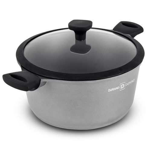 Faitout Fonte D'aluminium 28 Cm Avec Couvercle Chambord Titane Ft28tfi Durant Dupont