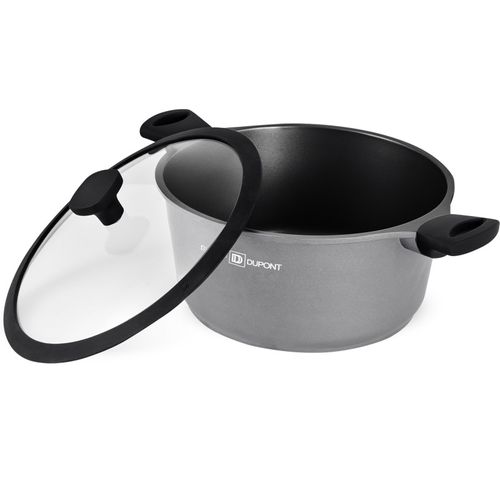 Faitout Fonte D'aluminium 28 Cm Avec Couvercle Chambord Titane Ft28tfi Durant Dupont