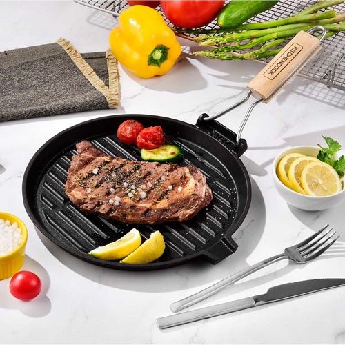 Grill Rond En Fonte Émaillée 27 Cm Grill27a Tfi Kitchencook