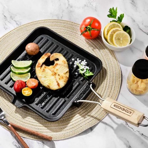 Grill Carré En Fonte Émaillée 24 Cm Grill24a Tfi Kitchencook