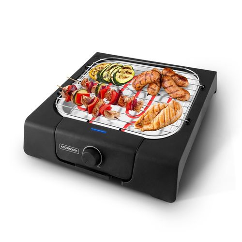 Kitchencook - Bbsquare - Barbecue De Table - 1250w - Thermostat Réglable - Format Compact