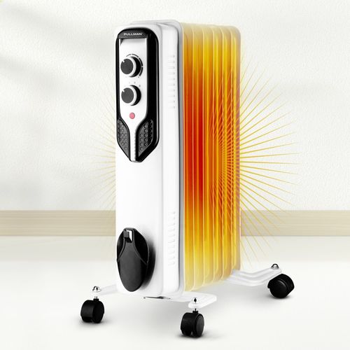 H300 - Radiateur Bain D'huile 7 Éléments - 1500w - 3 Allures - Thermostat Réglable