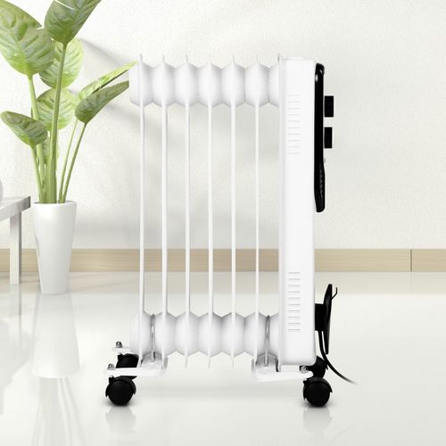 H300 - Radiateur Bain D'huile 7 Éléments - 1500w - 3 Allures - Thermostat Réglable