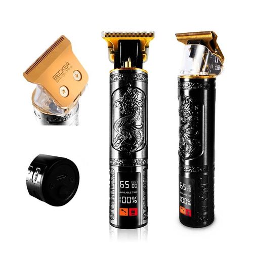 Tondeuse Sans Fil Pour Cheveux Et Barbe Avec Écran LED Noire Modèle Dragon