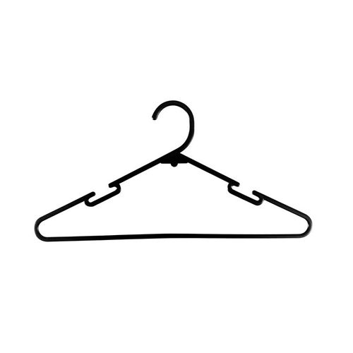 Lot De 10 Cintres Noirs En Plastique Cin10 De Garnier