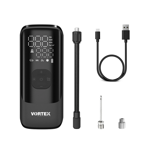 Vortex- Air Saver - Compresseur D'air Portatif - Powerbank Intégrée - Lampe Torche LED - 150 Psi