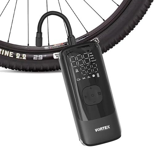 Vortex- Air Saver - Compresseur D'air Portatif - Powerbank Intégrée - Lampe Torche LED - 150 Psi