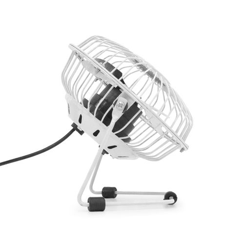 Pullman - Mini Ventilateur De Bureau USB - Portable, Léger, Orientable - En Métal Blanc
