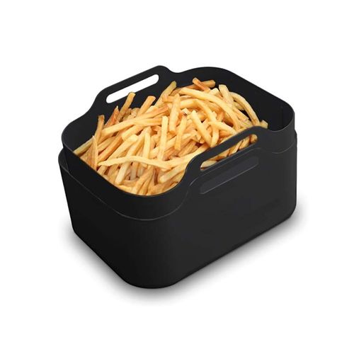 Silipot2 - Silipot2 Black - Lot De 2 Paniers Silicone Noir - Antiadhésifs - Réutilisables