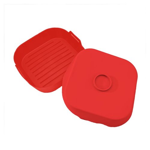 Lot De 2 Paniers Silicone Cuisson Air Fryer Silipot Square Red Kitchencook