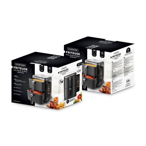 Friteuse à Air Double 12l 2800w Airflow12 LED Airflow