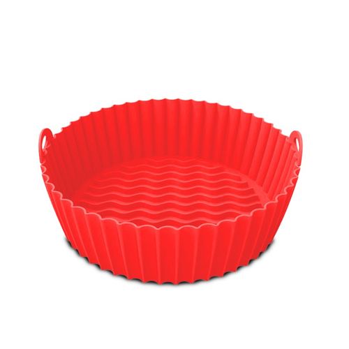 Siliround - Siliround2_red - Moule Rond En Silicone Rouge - Antiadhésif - Compatible Friteuse à Ai
