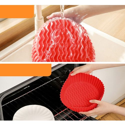 Siliround - Siliround2_red - Moule Rond En Silicone Rouge - Antiadhésif - Compatible Friteuse à Ai
