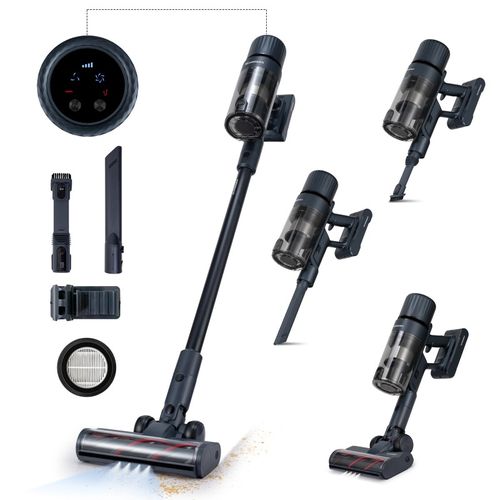 Sch V20 - Noir - Aspirateur Balai Sans Fil LED - 140w - Filtration Hepa