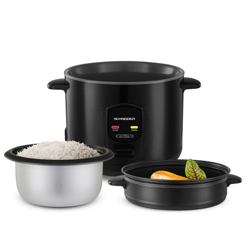 Souffle De Riz - Noir - Cuiseur à Riz 1,8l - Panier Vapeur - Maintien Au Chaud