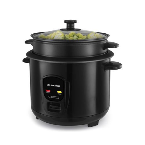 Souffle De Riz - Noir - Cuiseur à Riz 1,8l - Panier Vapeur - Maintien Au Chaud
