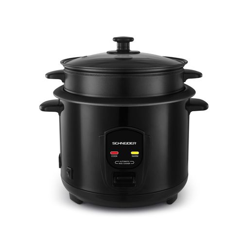 Souffle De Riz - Noir - Cuiseur à Riz 1,8l - Panier Vapeur - Maintien Au Chaud