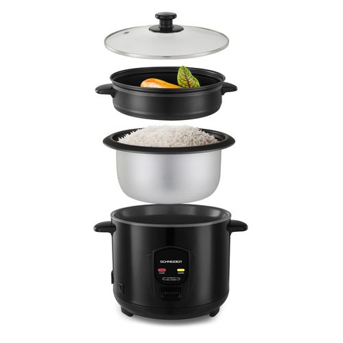 Souffle De Riz - Noir - Cuiseur à Riz 1,8l - Panier Vapeur - Maintien Au Chaud