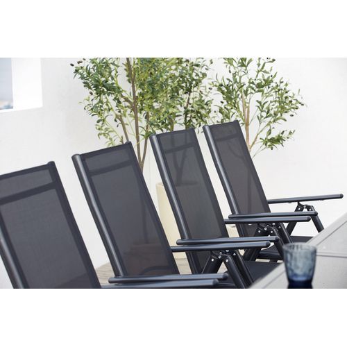Ravenne - Salon De Jardin Extensible 8 Places En Aluminium Gris