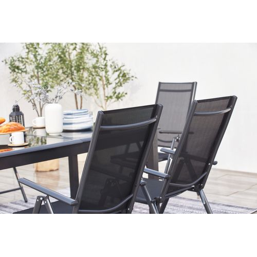 Ravenne - Salon De Jardin Extensible 8 Places En Aluminium Gris