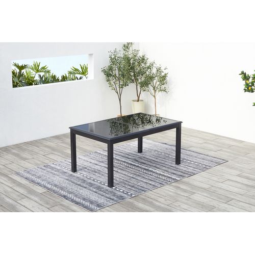 Ravenne - Salon De Jardin Extensible 8 Places En Aluminium Gris