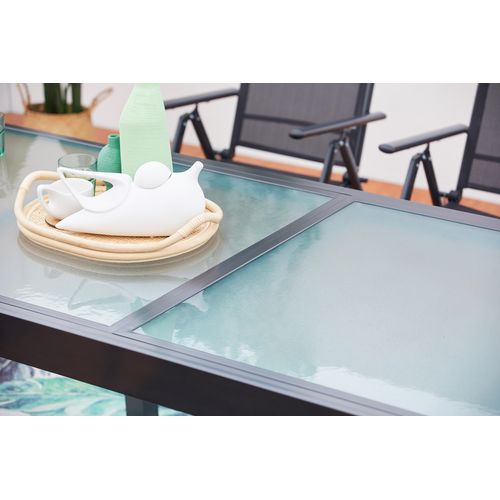 Brescia - Salon De Jardin 10 Places Extensible En Aluminium Gris