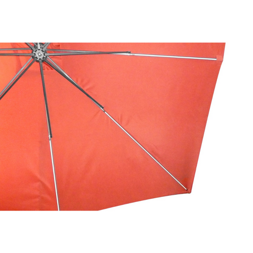 Solenzara - Parasol LED Carré Déporté 3x3 Terracotta En Aluminium