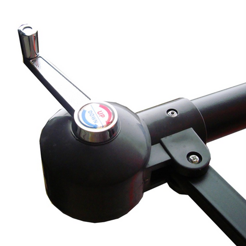 Solenzara - Parasol LED Carré Déporté 3x3 Gris En Aluminium