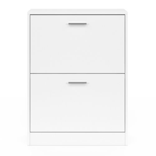 Meuble à Chaussures 12 Paires Klark 2 Portes Blanc