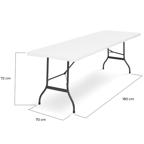 Lot De 2 Tables Pliantes Portables 180 Cm Pour Camping Ou Réception