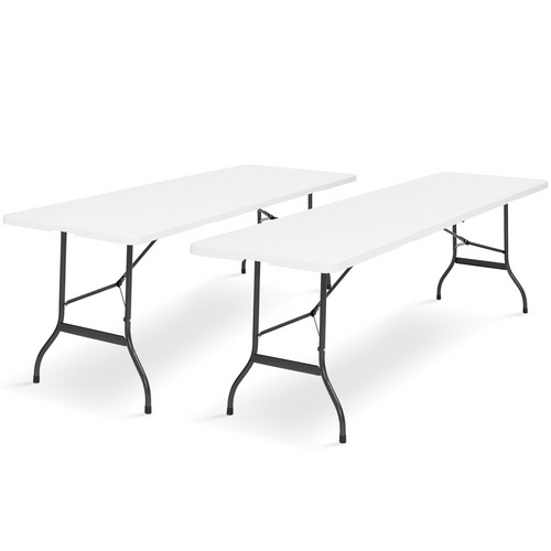 Lot De 2 Tables Pliantes Portables 180 Cm Pour Camping Ou Réception