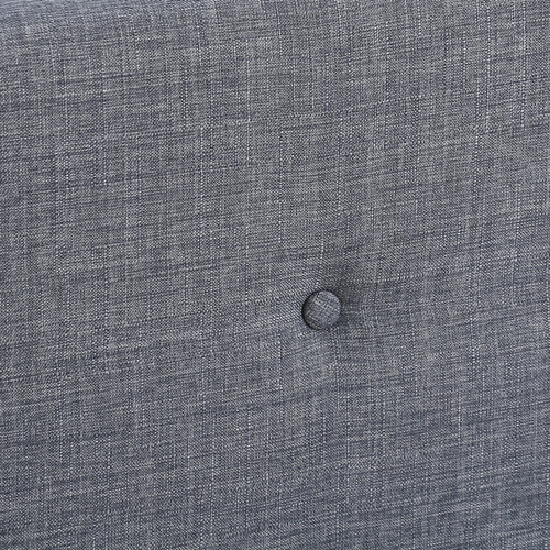 Lit Double Scandinave Oslo Avec Tête De Lit Et Sommier 160 X 200 Cm Tissu Gris Anthracite