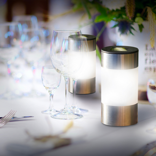 Lot De 8 Bornes Solaires Design Inox 2 En 1