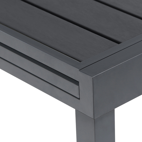 Salon De Jardin Poly Table Extensible 135-270 Cm Et 12 Chaises Gris Foncé