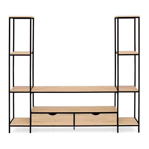 Ensemble Meuble TV 164 Cm Detroit Avec Étagères Design Industriel