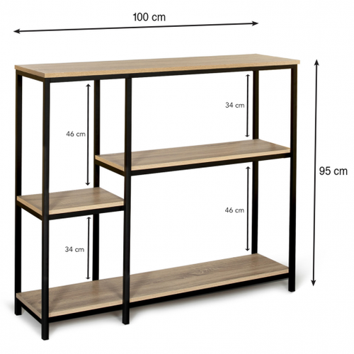 Console Étagère Bibliothèque Detroit Design Industriel