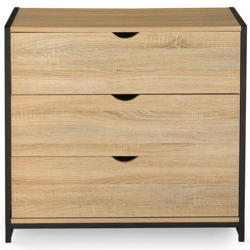 Commode 3 Tiroirs Detroit 80 Cm Design Industriel