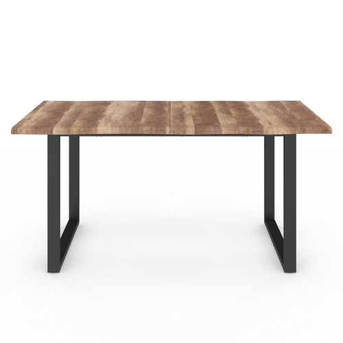 Table à Manger Rectangle Dakota 6 Personnes Pieds Forme En U Design Industriel 160 Cm