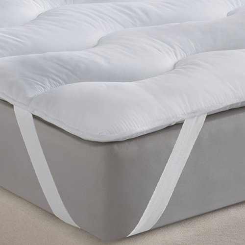 Surmatelas 140x190 Cm Eda Épais Et Moelleux Surpiqûres Vagues 600 Gr