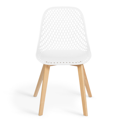 Lot De 4 Chaises Mandy Blanches Pour Salle à Manger