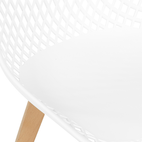 Lot De 4 Chaises Mandy Blanches Pour Salle à Manger