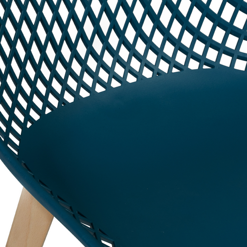 Lot De 4 Chaises Mandy Bleu Canard Pour Salle à Manger