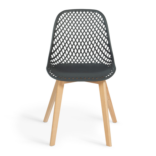 Lot De 4 Chaises Mandy Grises Pour Salle à Manger