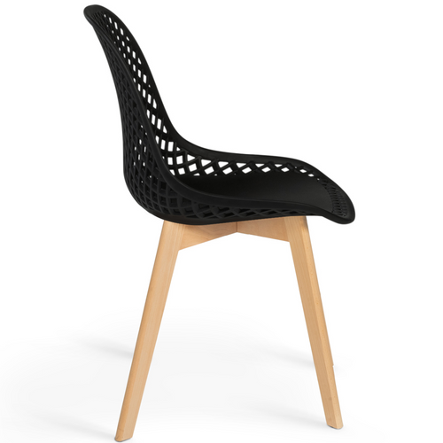 Lot De 4 Chaises Mandy Noires Pour Salle à Manger
