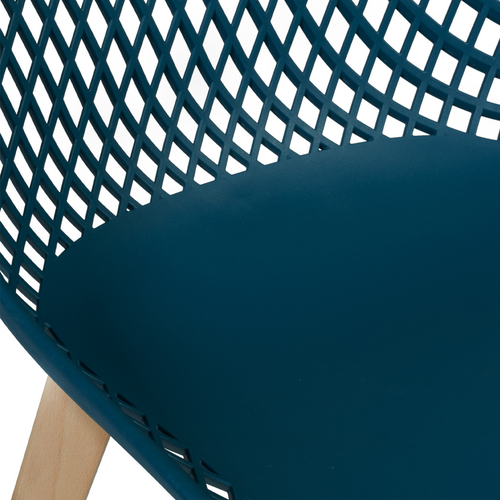 Lot De 4 Chaises Mandy Mix Color Blanc, Gris, Bleu Canard Et Noir