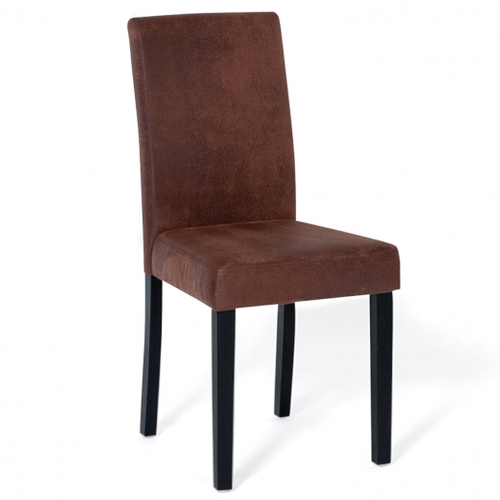 Lot De 6 Chaises Hannah Marron Vintage Pour Salle à Manger