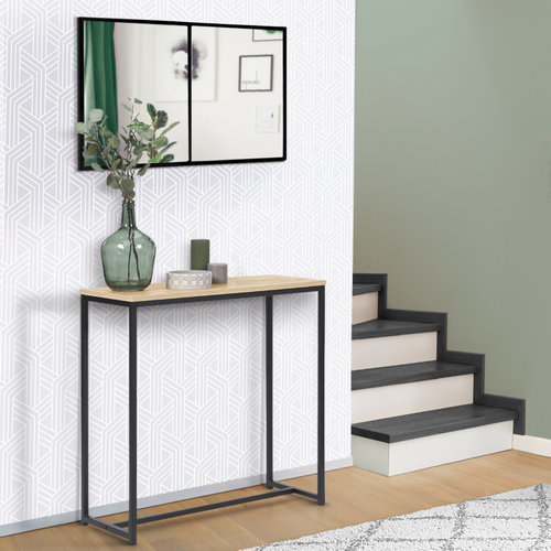 Lot Console Detroit Avec Miroir 2 Bandes Design Industriel