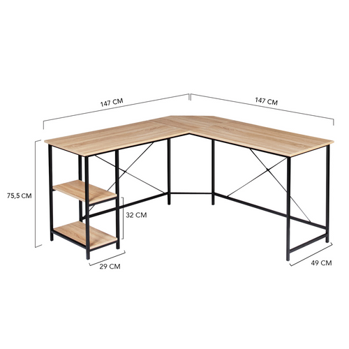 Bureau D'angle En Forme De L Detroit Design Industriel