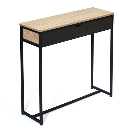 Console 1 Tiroir Noir Boston Design Industriel